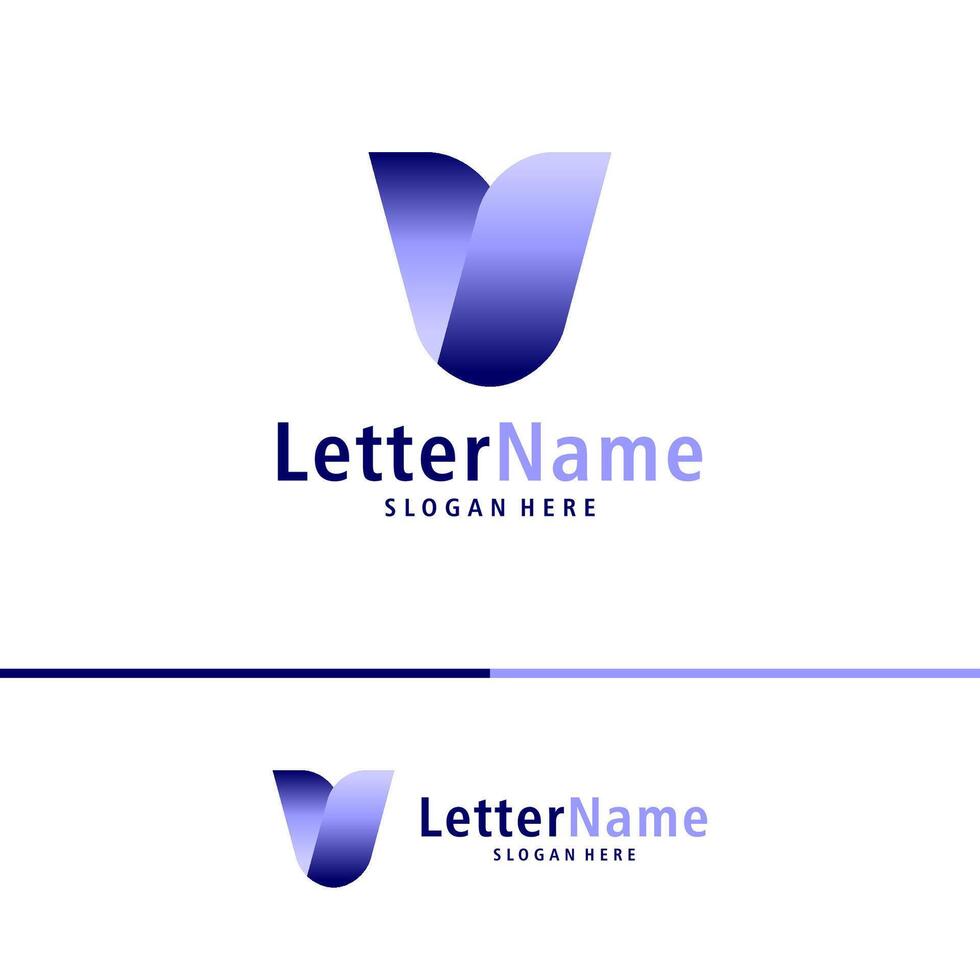 moderno lettera v logo design vettore. creativo v logo concetti modello vettore