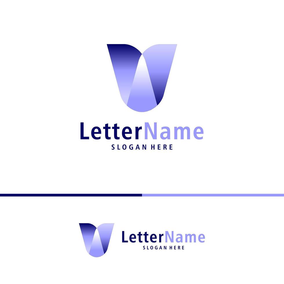 moderno lettera v logo design vettore. creativo v logo concetti modello vettore