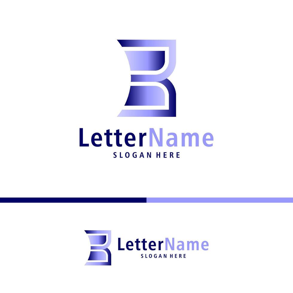 moderno lettera B logo design vettore. creativo B logo concetti modello vettore