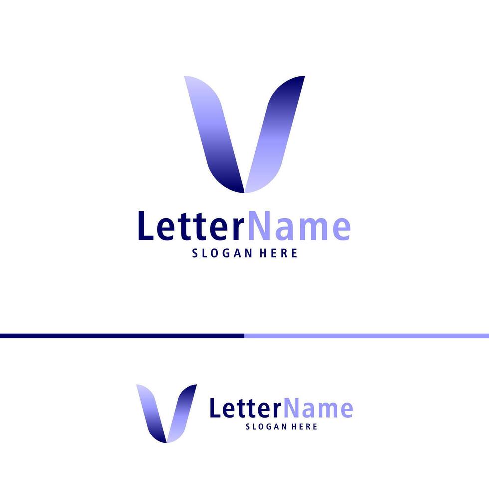 moderno lettera v logo design vettore. creativo v logo concetti modello vettore