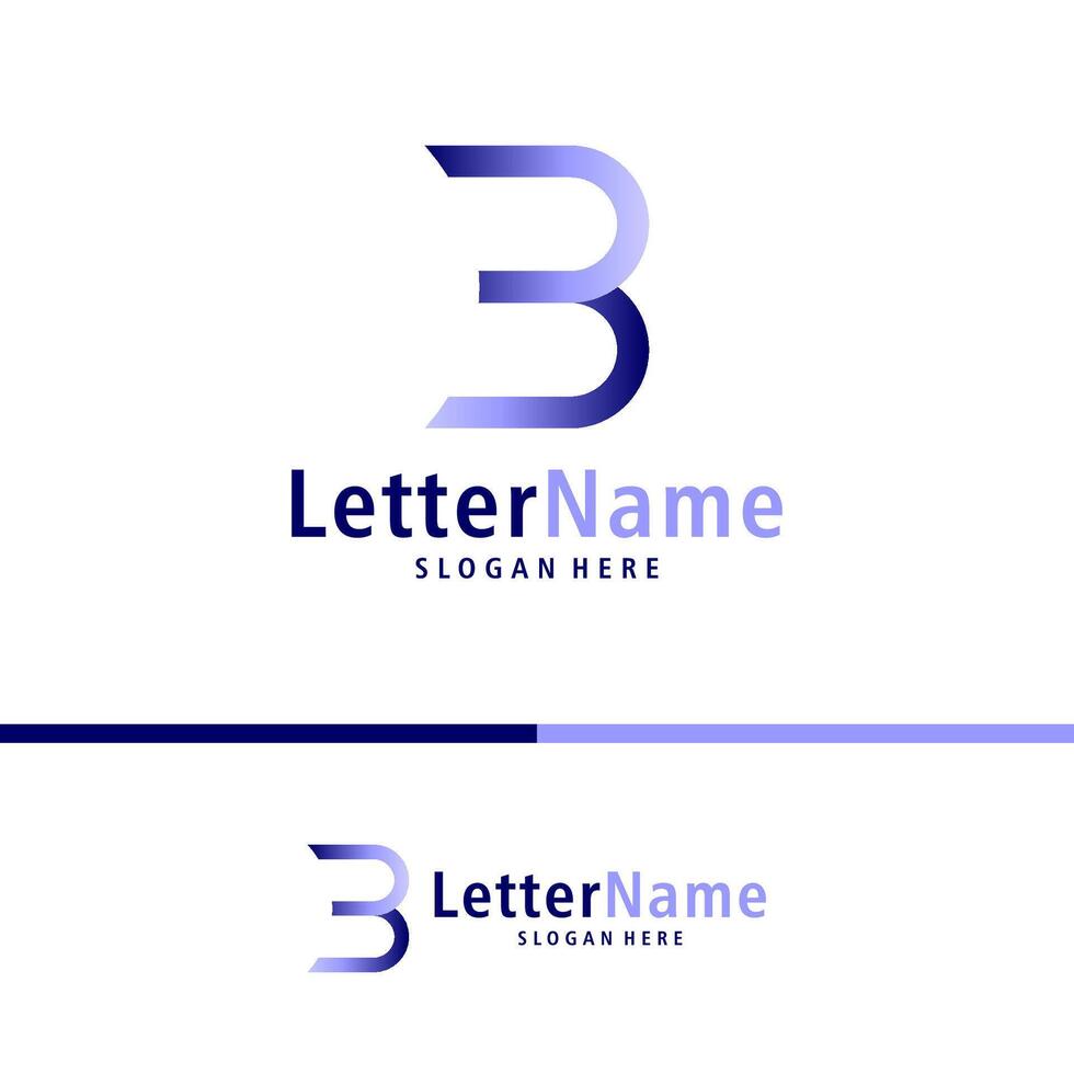 moderno lettera B logo design vettore. creativo B logo concetti modello vettore