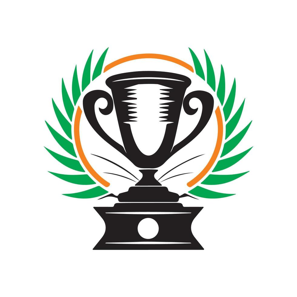 icona del logo del vettore del trofeo. icona del logo del trofeo dei campioni per il modello del logo del premio del vincitore