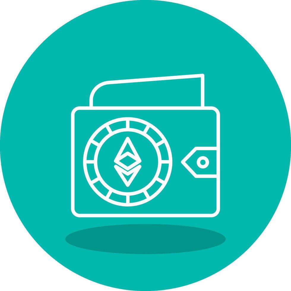 Ethereum portafoglio vettore icona