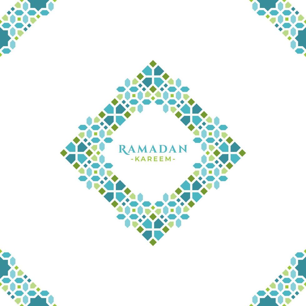 islamico ornamento Ramadan saluto design vettore