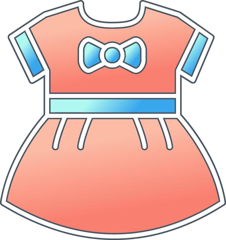 bambino ragazze vestito vettore icona