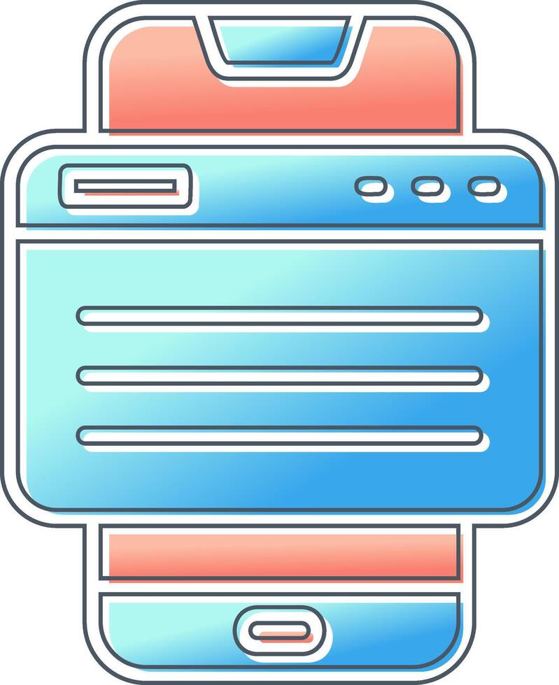 smartphone del browser vettore icona