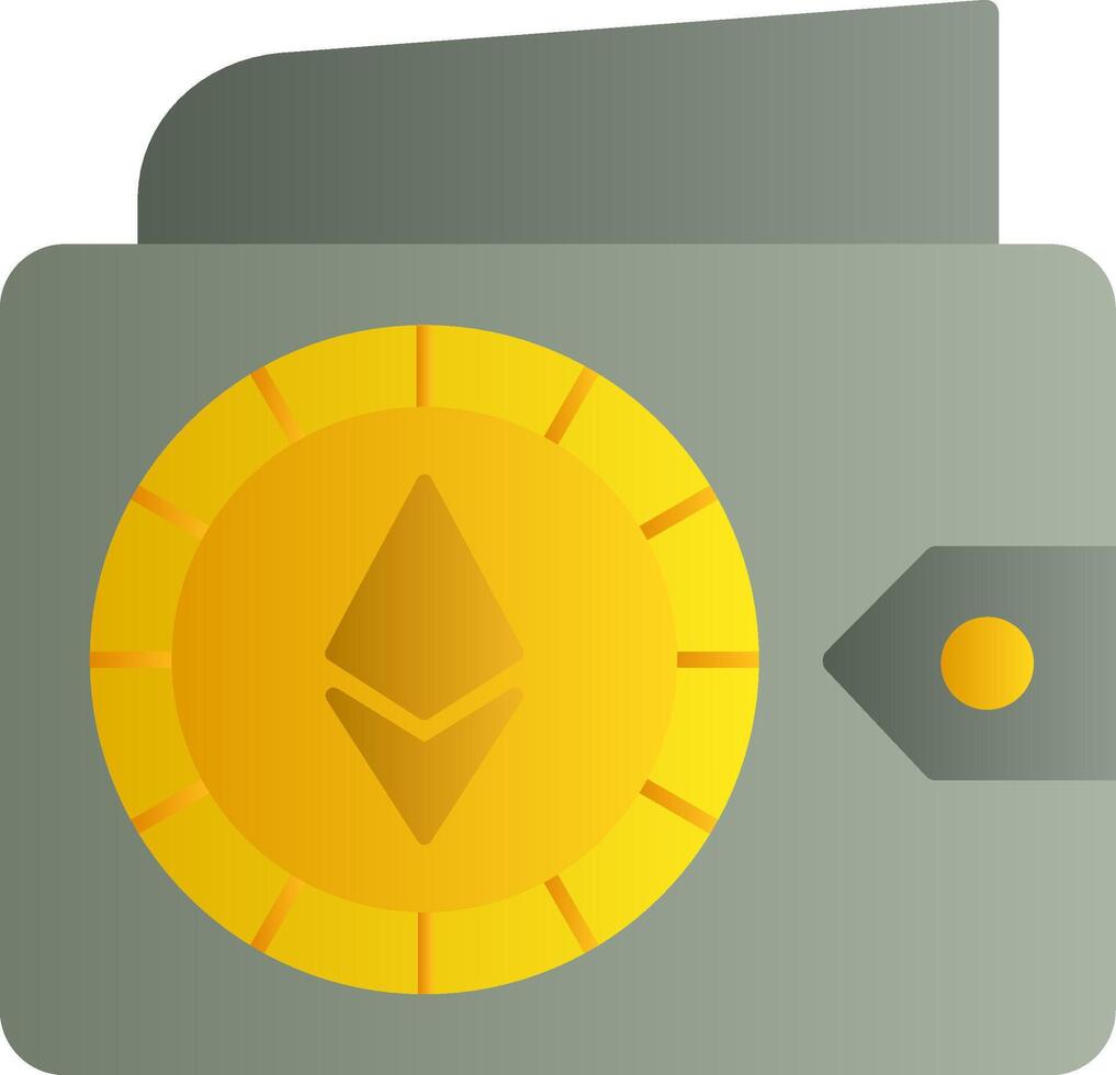 Ethereum portafoglio vettore icona