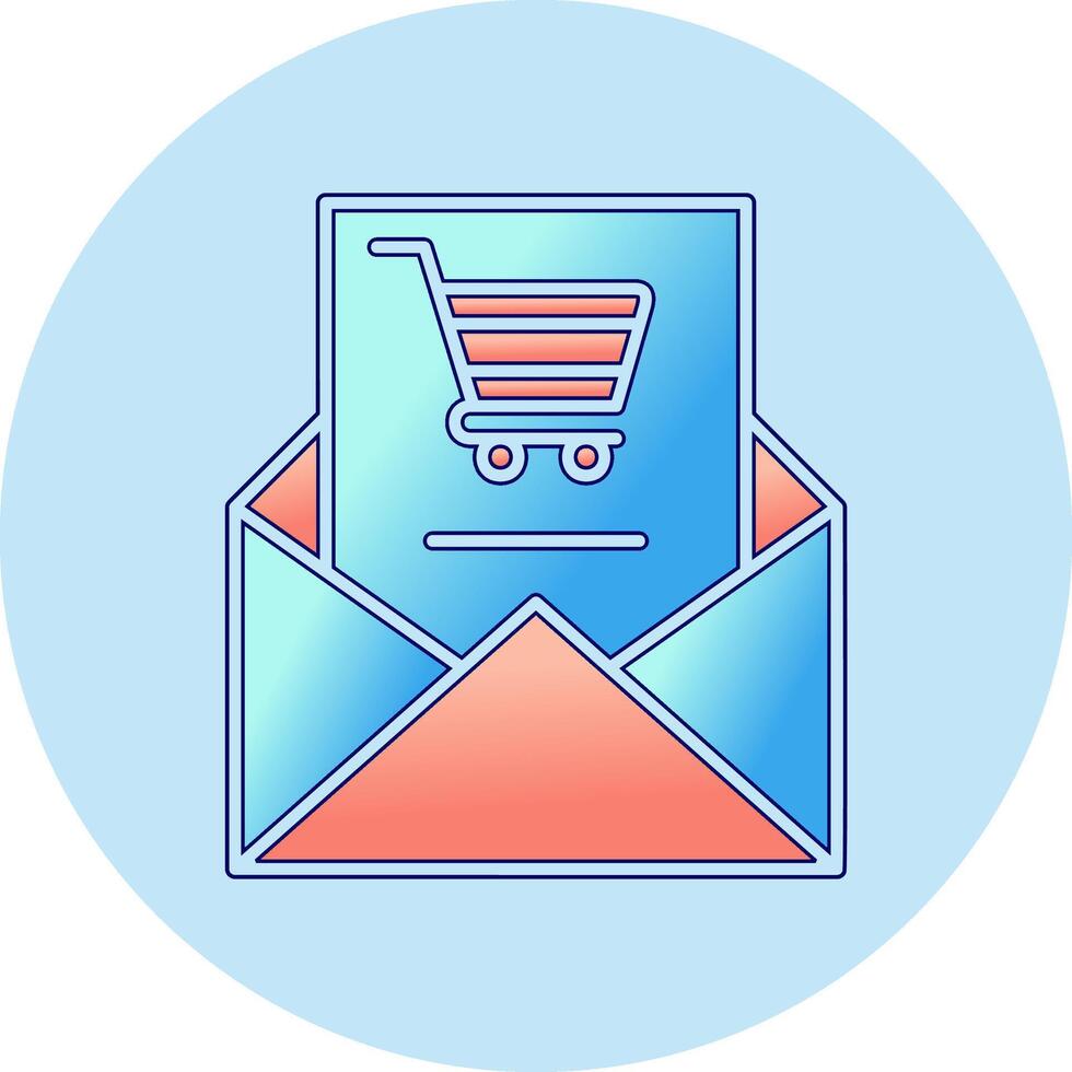 shopping e-mail vettore icona