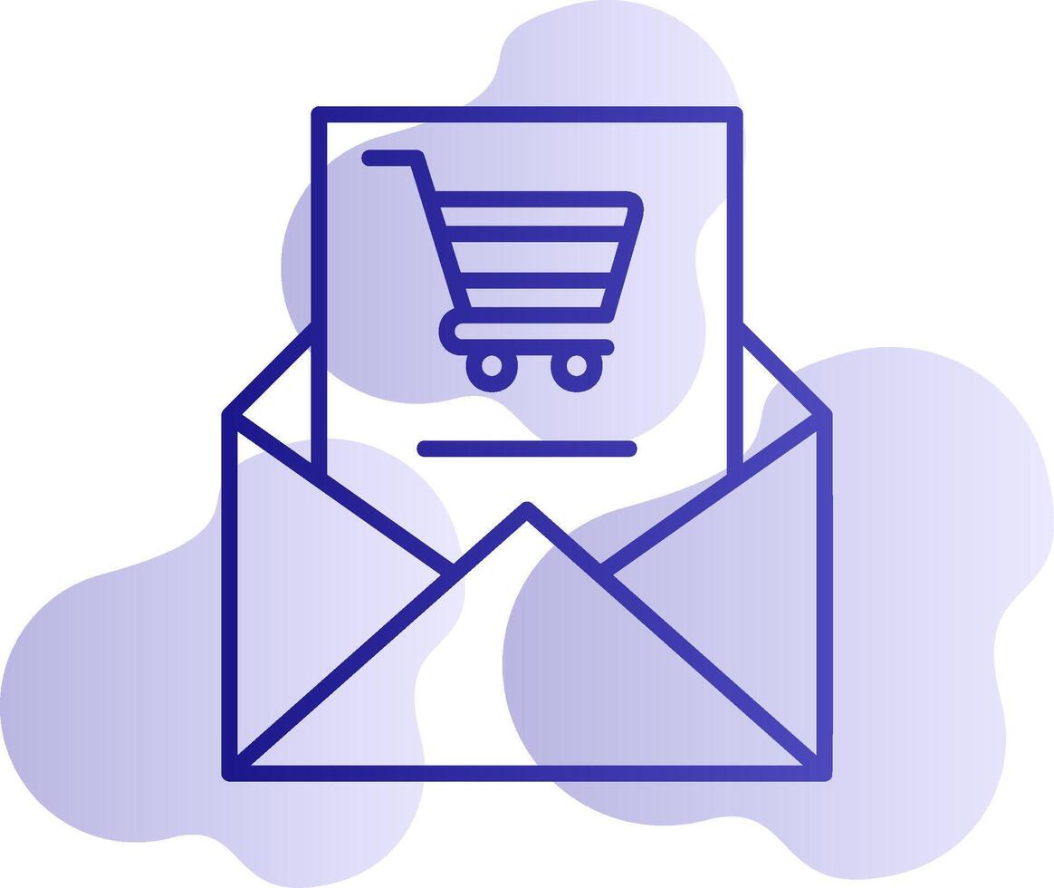 shopping e-mail vettore icona