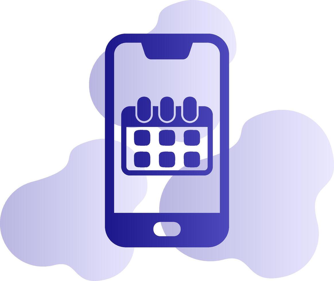 smartphone calendario vettore icona