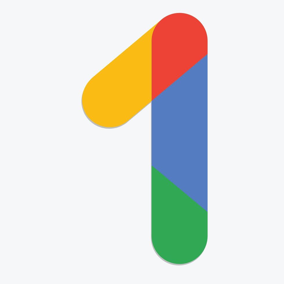 Google uno alto risoluzione trasparente logo, Google ricerca uno, Google icona. vettore arte