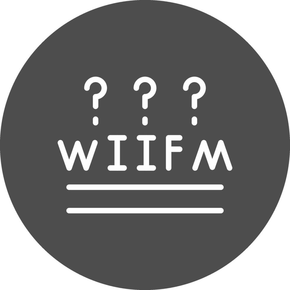 wiifm creativo icona design vettore