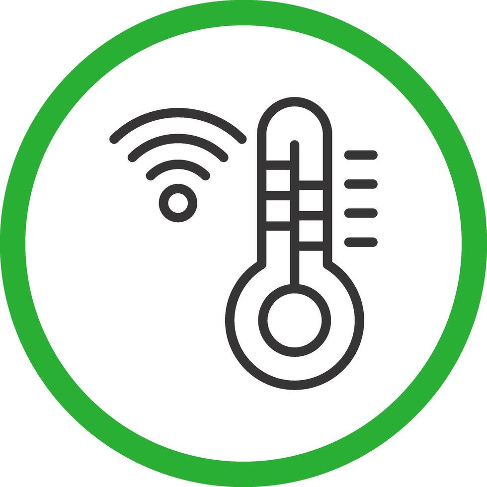 termostato creativo icona design vettore