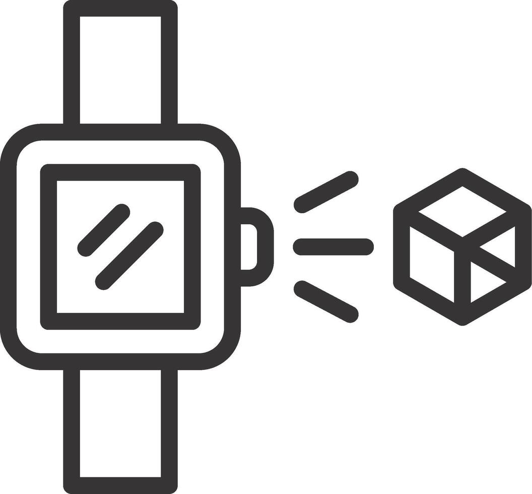 holo inteligente orologio creativo icona design vettore
