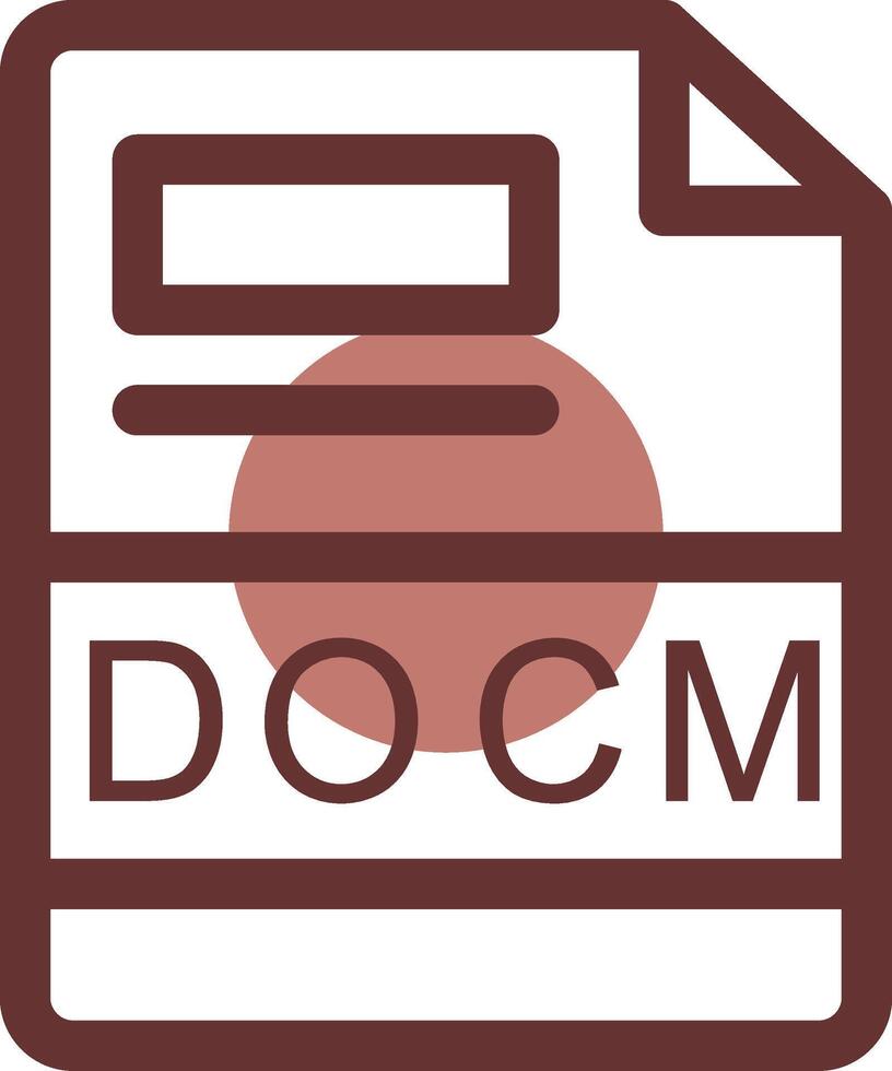 docm creativo icona design vettore