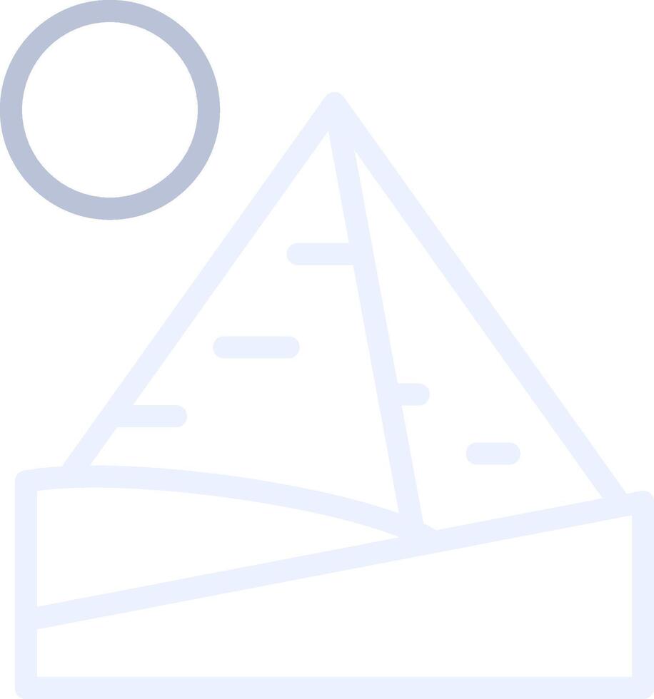 piramide paesaggio creativo icona design vettore