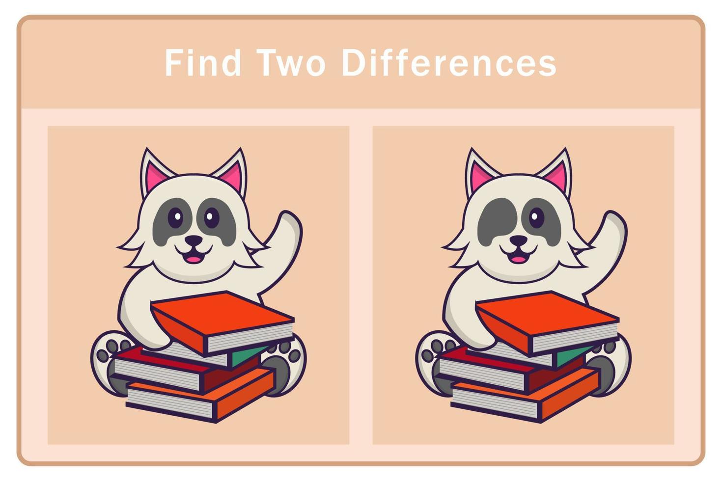 simpatico personaggio dei cartoni animati di cane. trovare differenze. gioco educativo per bambini. illustrazione vettoriale dei cartoni animati