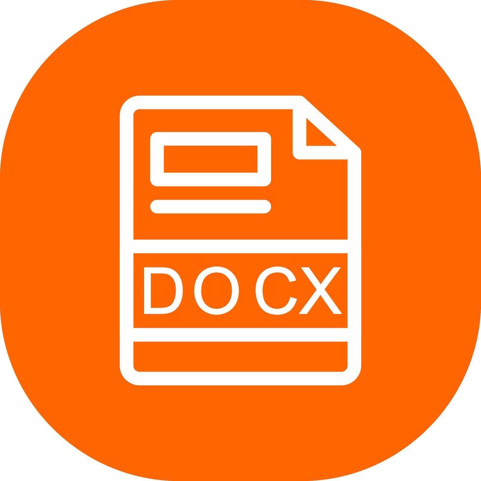 docx creativo icona design vettore