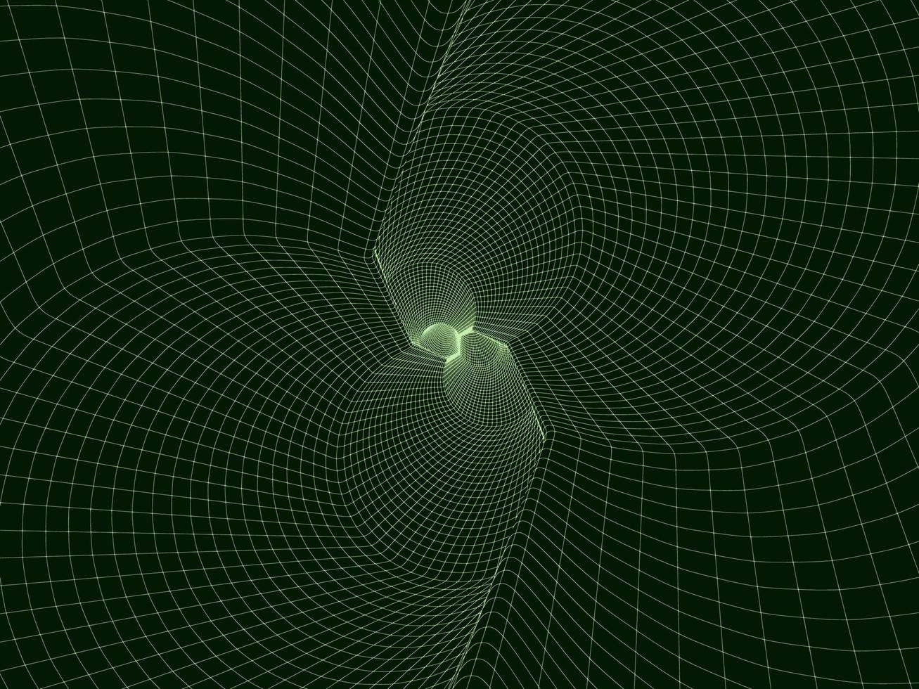 vortice verde astrazione poligonale vettore sfondo