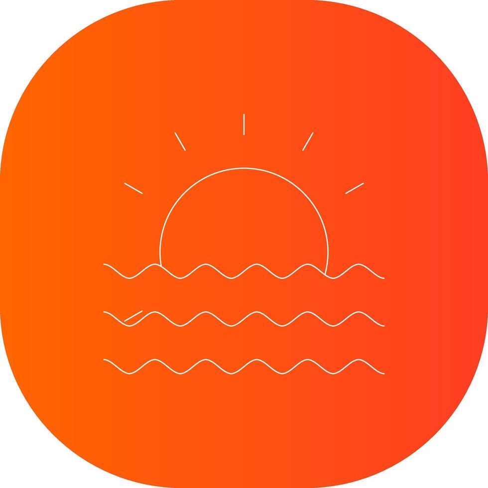 tramonto creativo icona design vettore