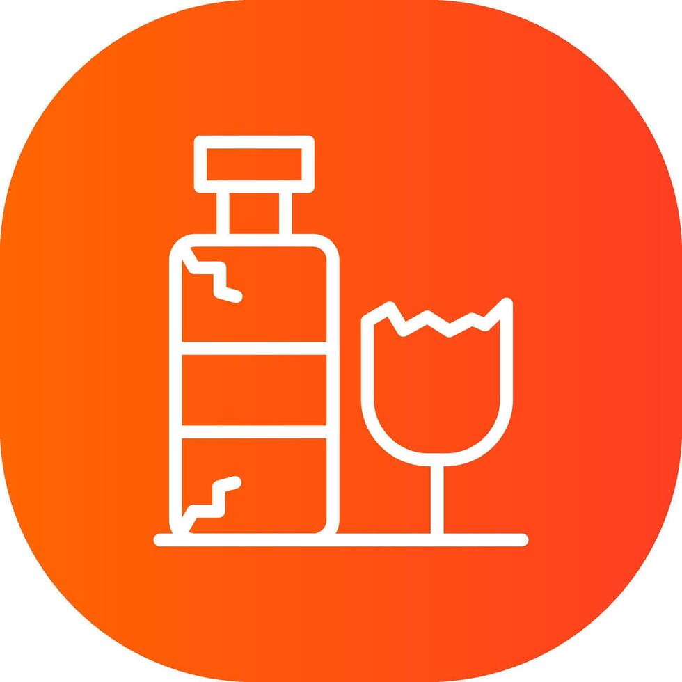 bicchiere bottiglia creativo icona design vettore