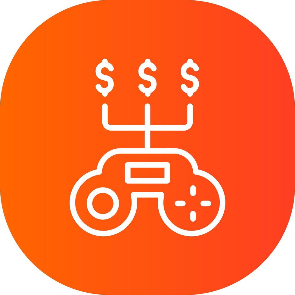 gioco i soldi creativo icona design vettore