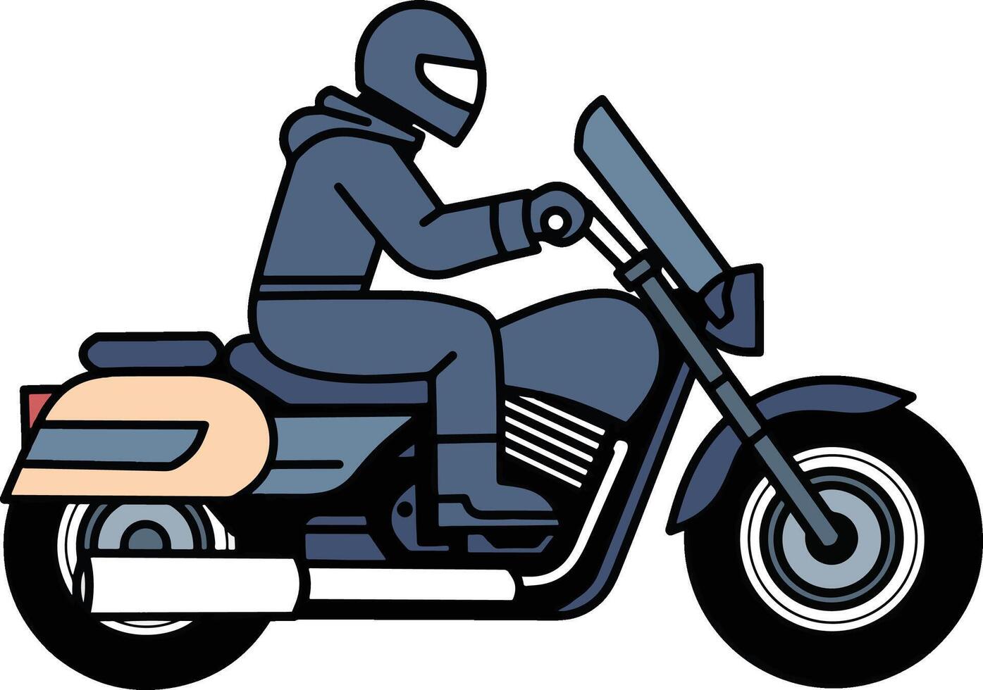 persone equitazione motociclo illustrazione vettore