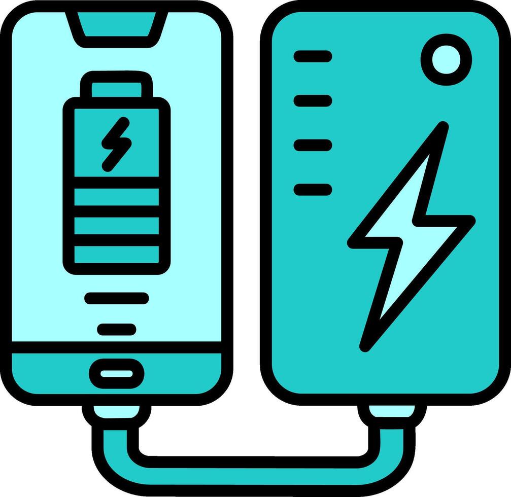 portatile batteria vettore icona