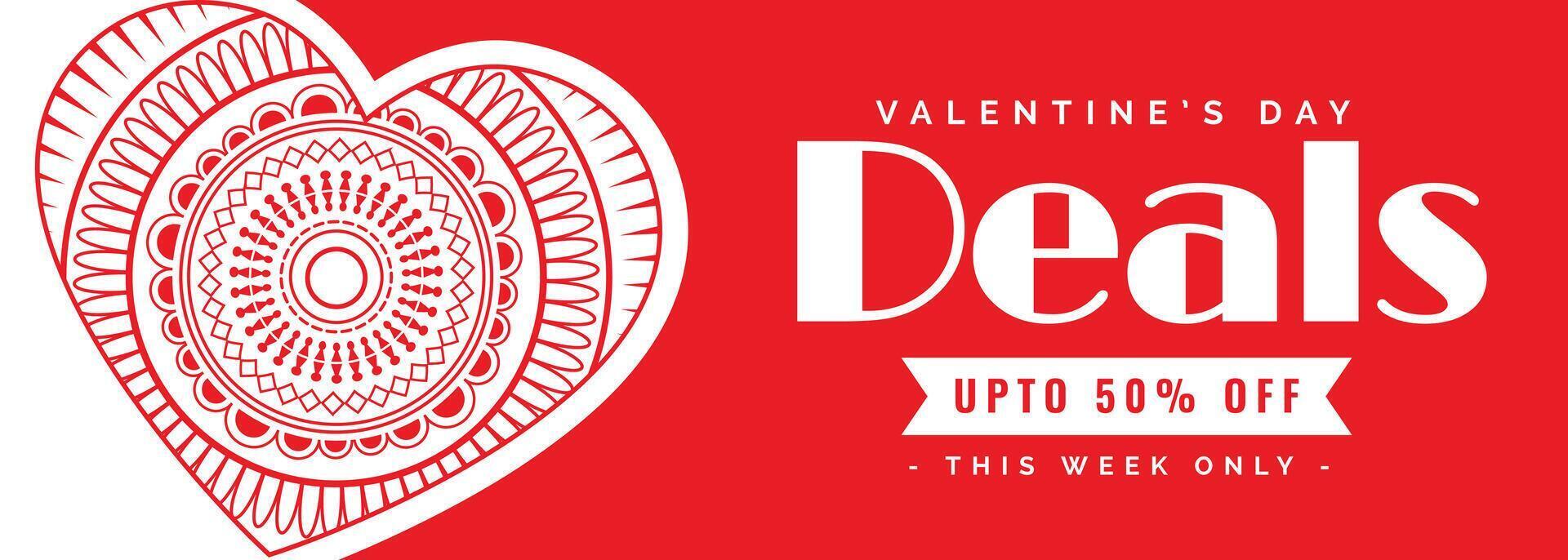 san valentino giorno offerte e offrire decorativo bandiera design vettore