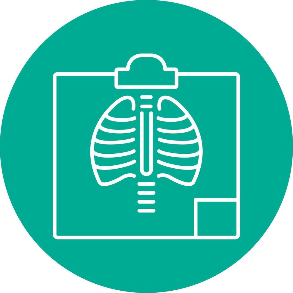 radiologia linea cerchio colore icona vettore