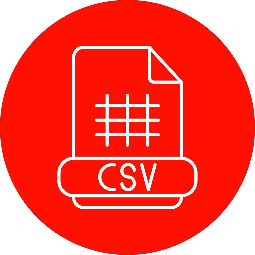 csv linea cerchio colore icona vettore