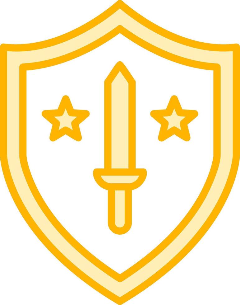militare scudo vettore icona