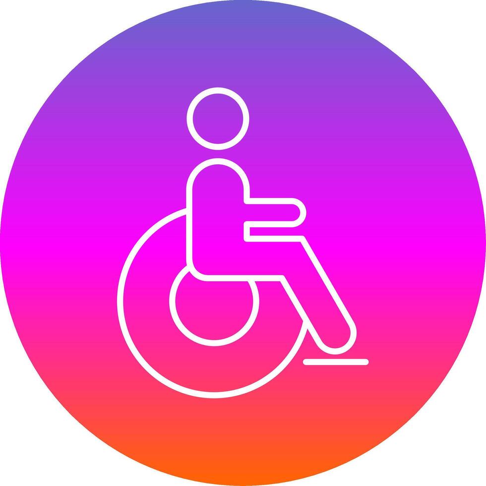 Disabilitato linea pendenza cerchio icona vettore