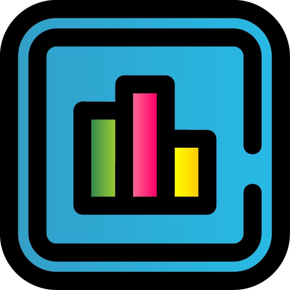 statistica pieno pendenza icona vettore