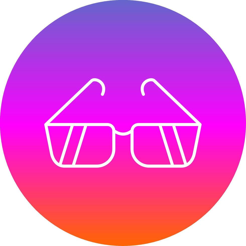 occhiali da sole linea pendenza cerchio icona vettore
