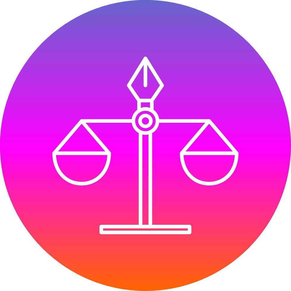 giustizia scala linea pendenza cerchio icona vettore