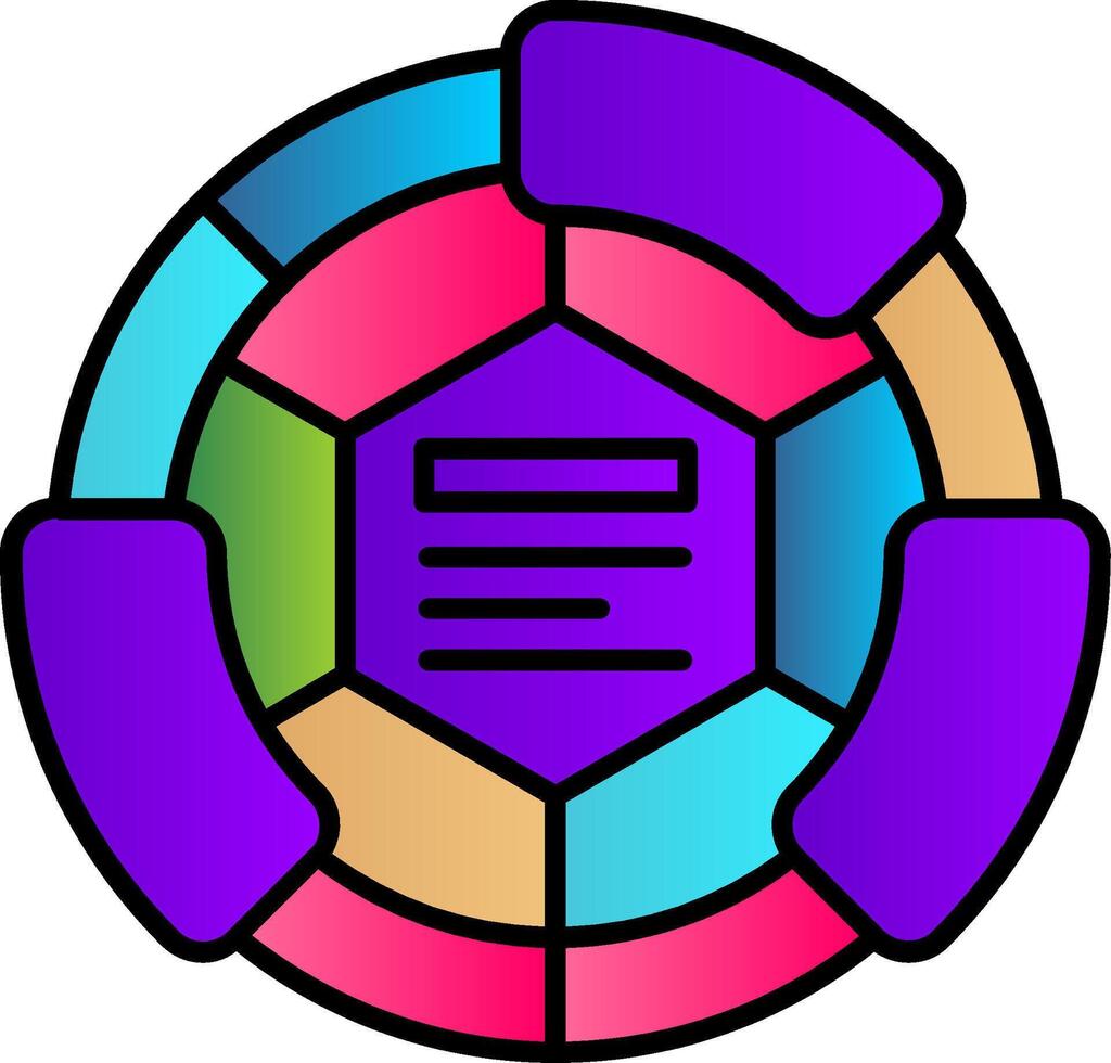 diagramma pieno pendenza icona vettore