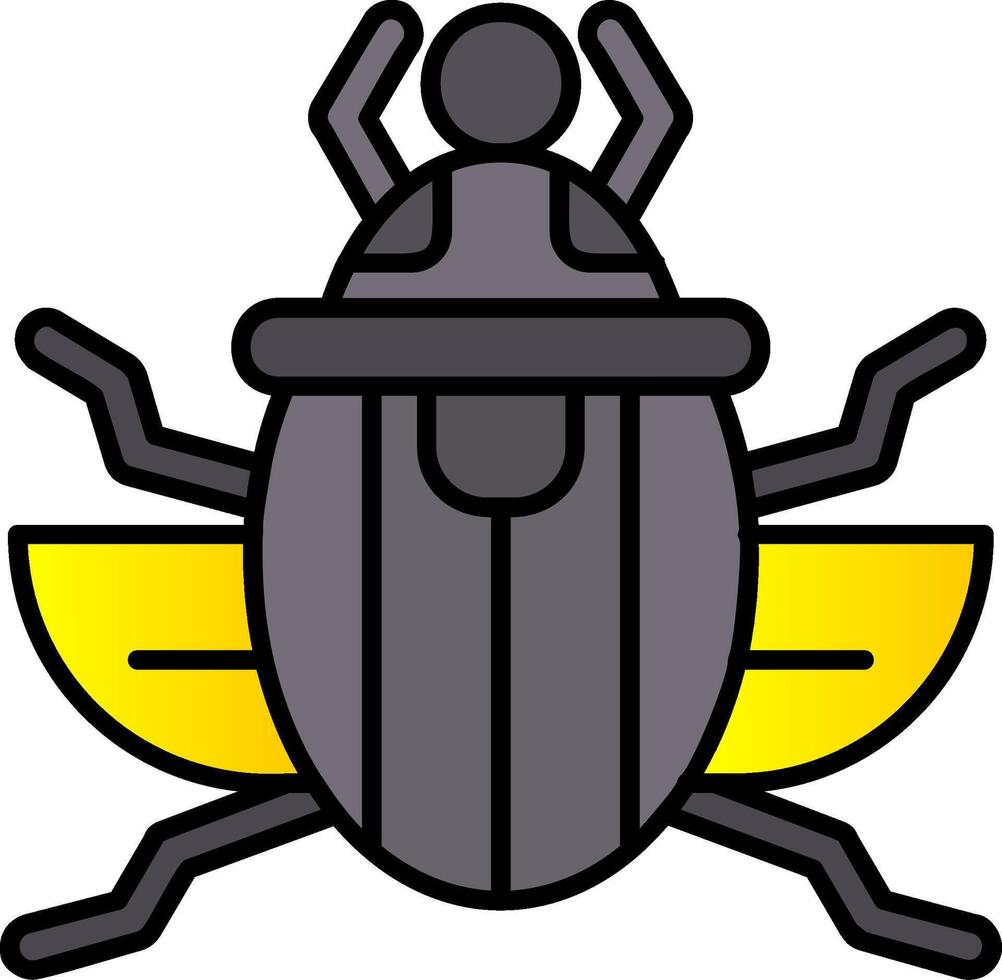 scarabeo pieno pendenza icona vettore