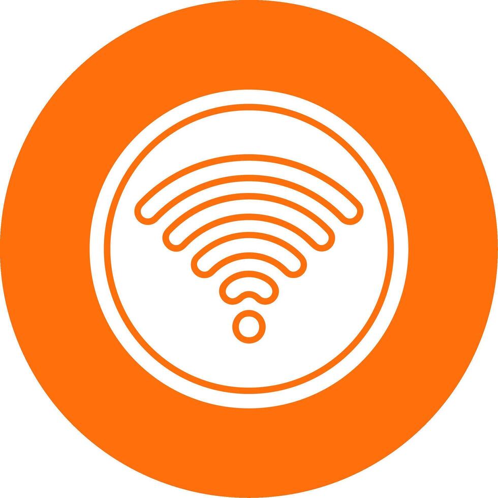 Wi-Fi glifo cerchio multicolore icona vettore