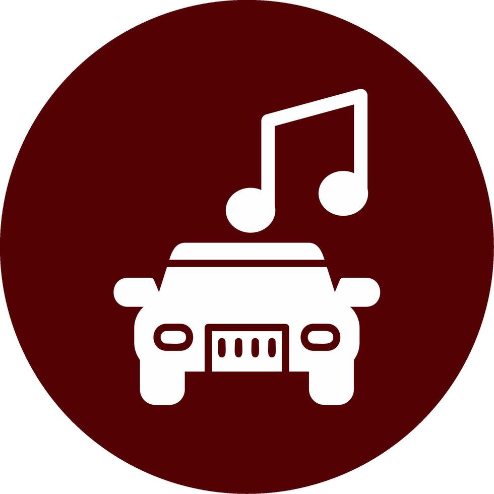 auto musica vettore icona