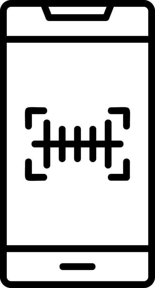 codice a barre scanner vettore icona