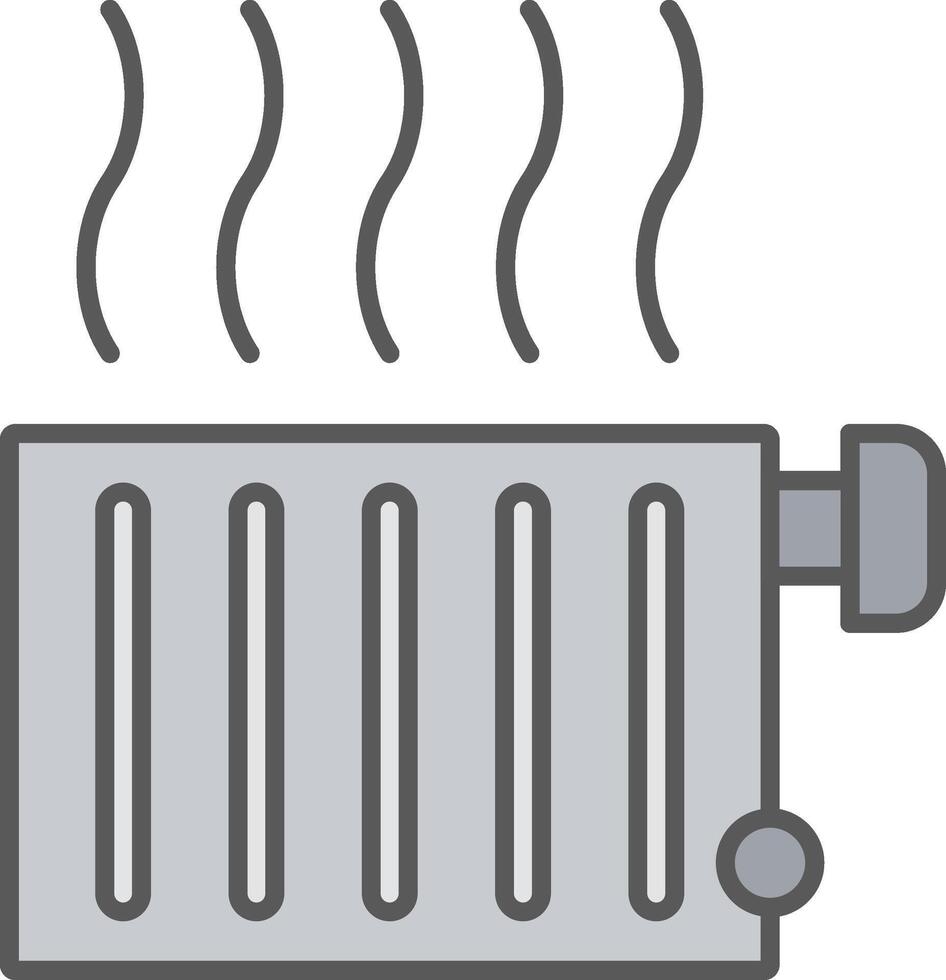 termosifone linea pieno leggero icona vettore