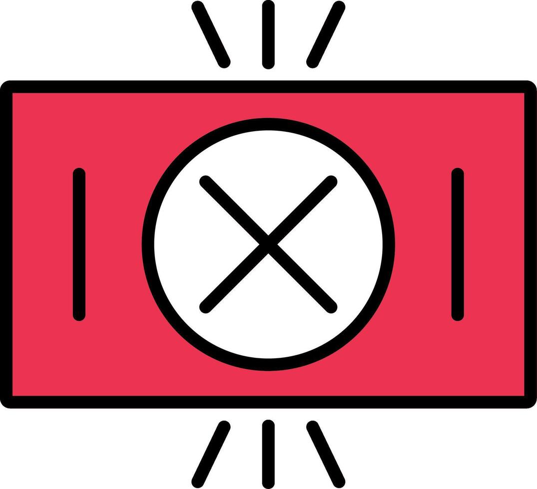 rosso carta linea pieno leggero icona vettore