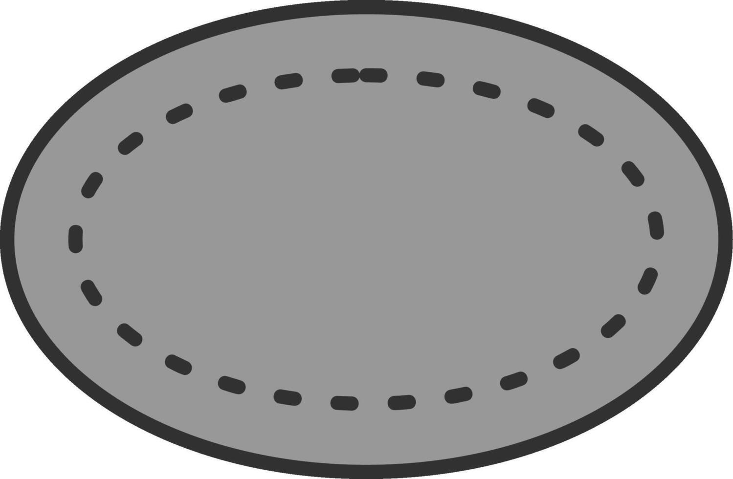 ovale linea pieno leggero icona vettore