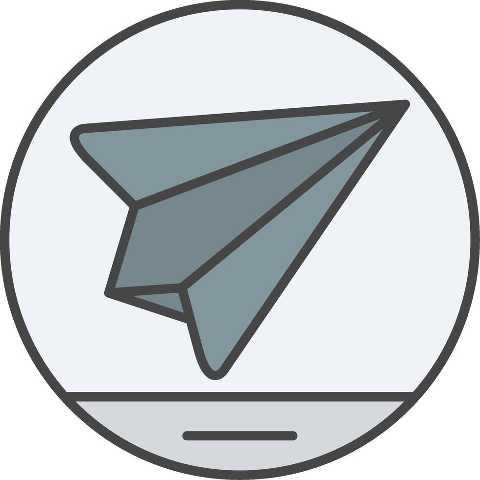 carta aereo linea pieno leggero icona vettore