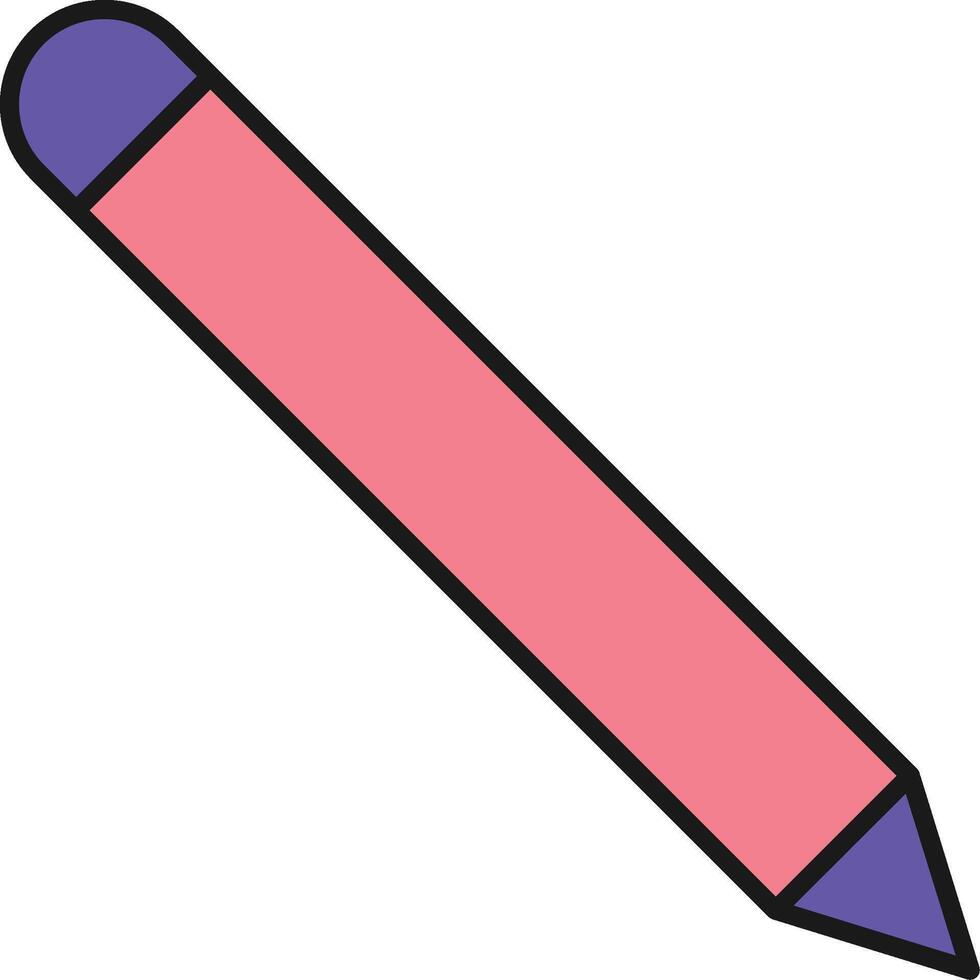 matita linea pieno leggero icona vettore