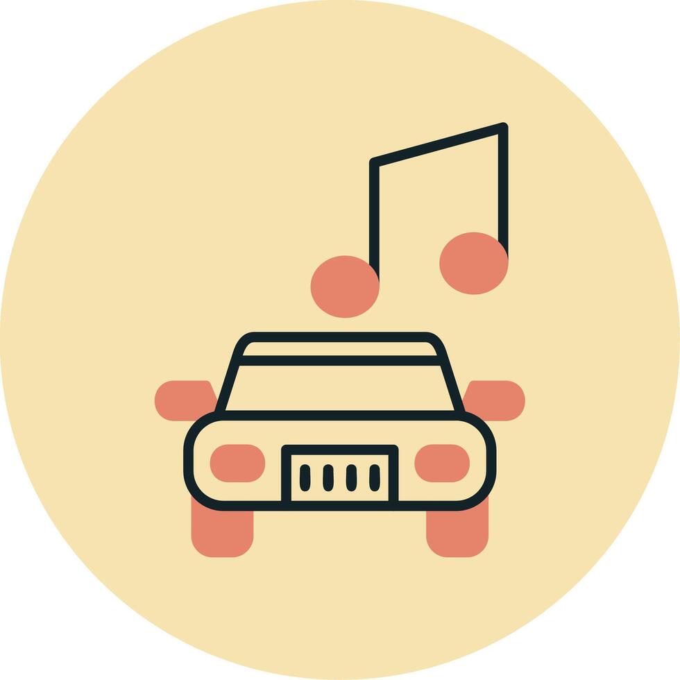 auto musica vettore icona