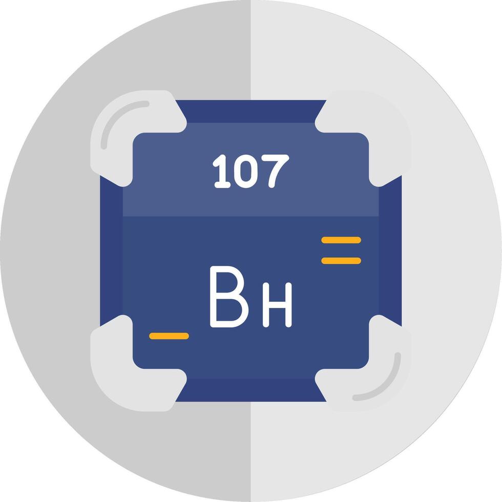 bohrium piatto scala icona vettore