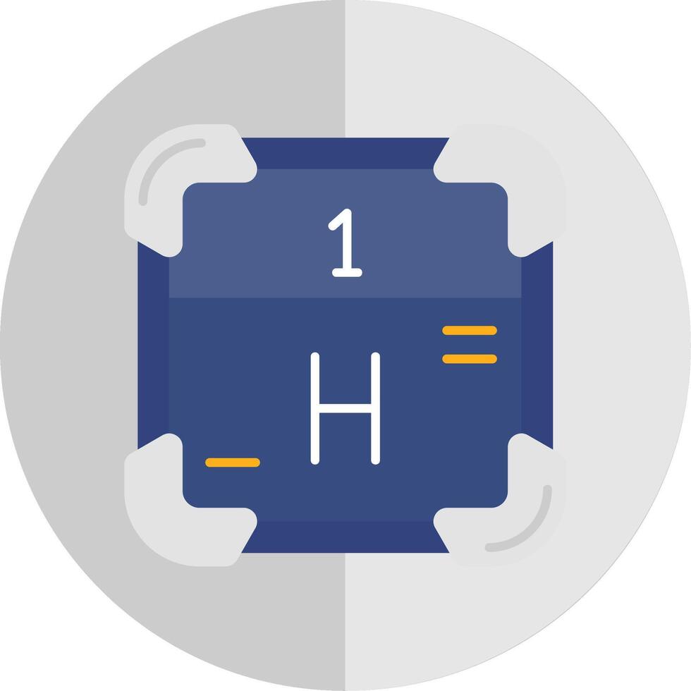 idrogeno piatto scala icona vettore