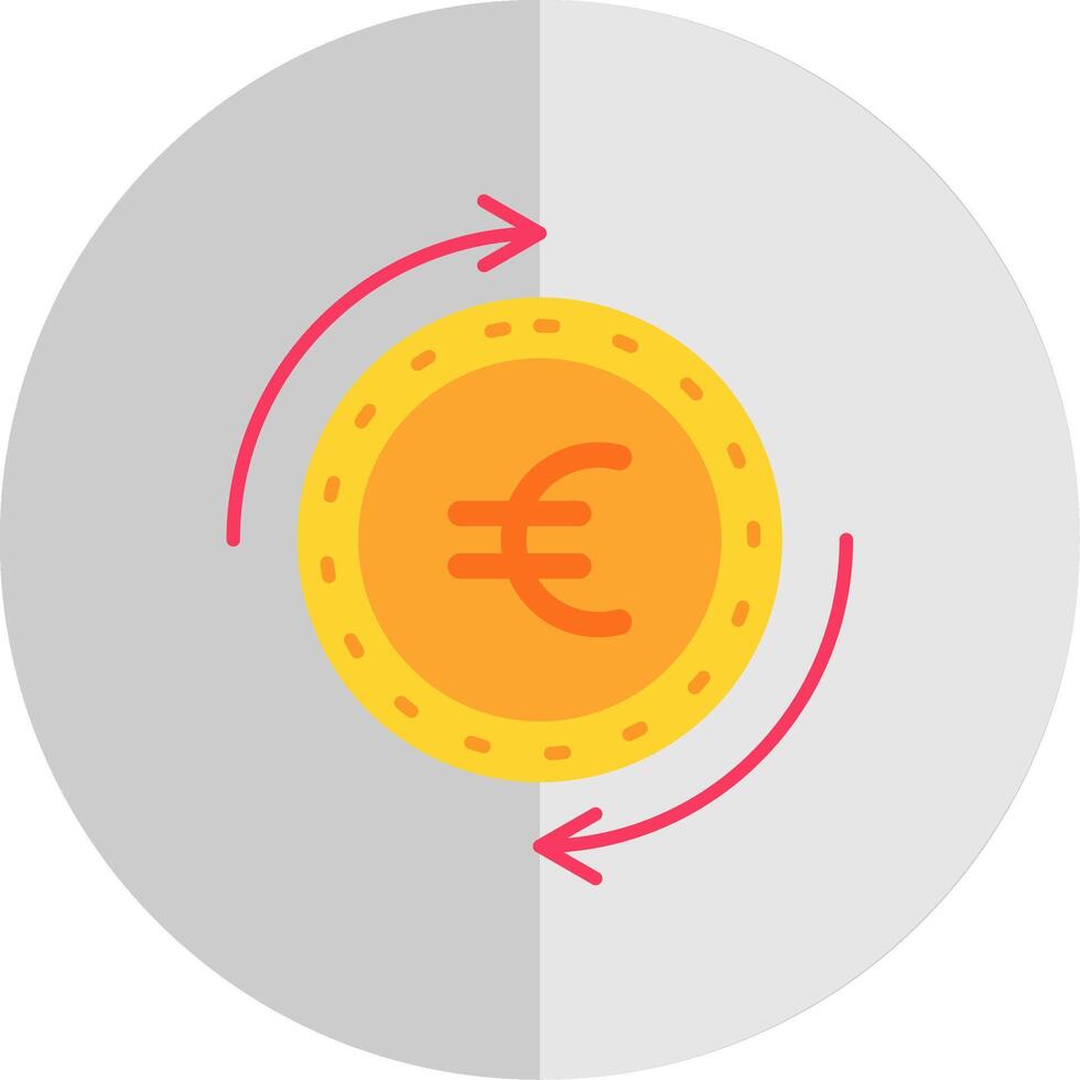 Euro piatto scala icona vettore